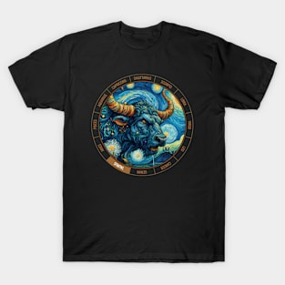 ZODIAC Taurus - Astrological TAURUS - TAURUS - ZODIAC sign - Van Gogh style - 4 T-Shirt